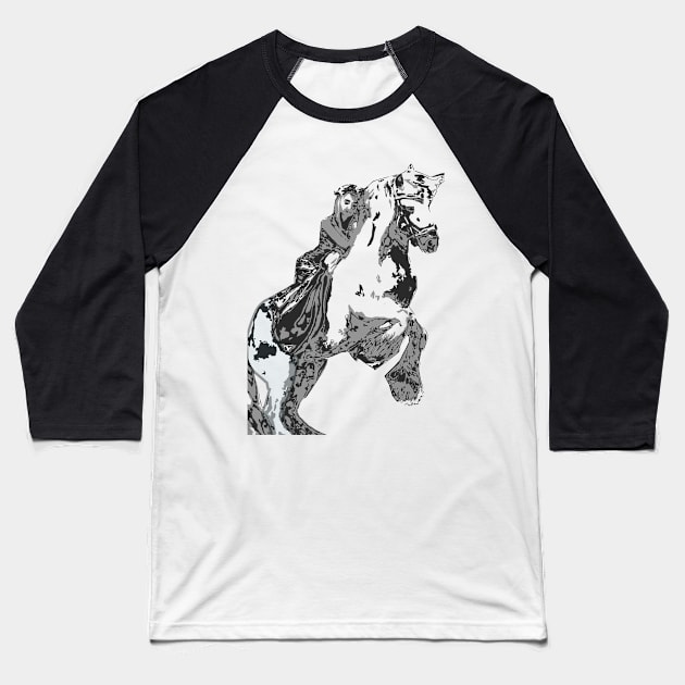 the prancing horse Baseball T-Shirt by Bari-520